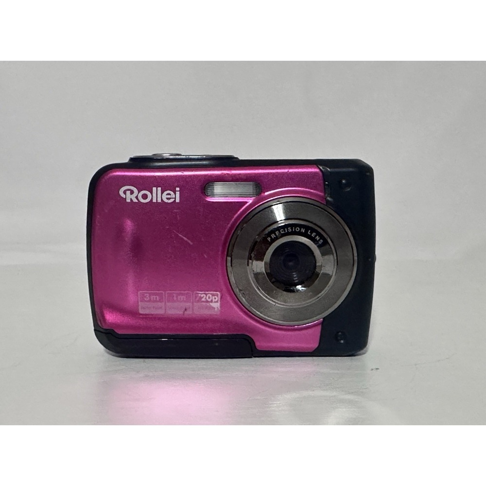 Rollei Sportsline 60 Pink Waterproof Shockproof Digital Camera 5MP Untested